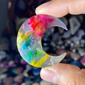 Colorful Plum Agate Cabochon